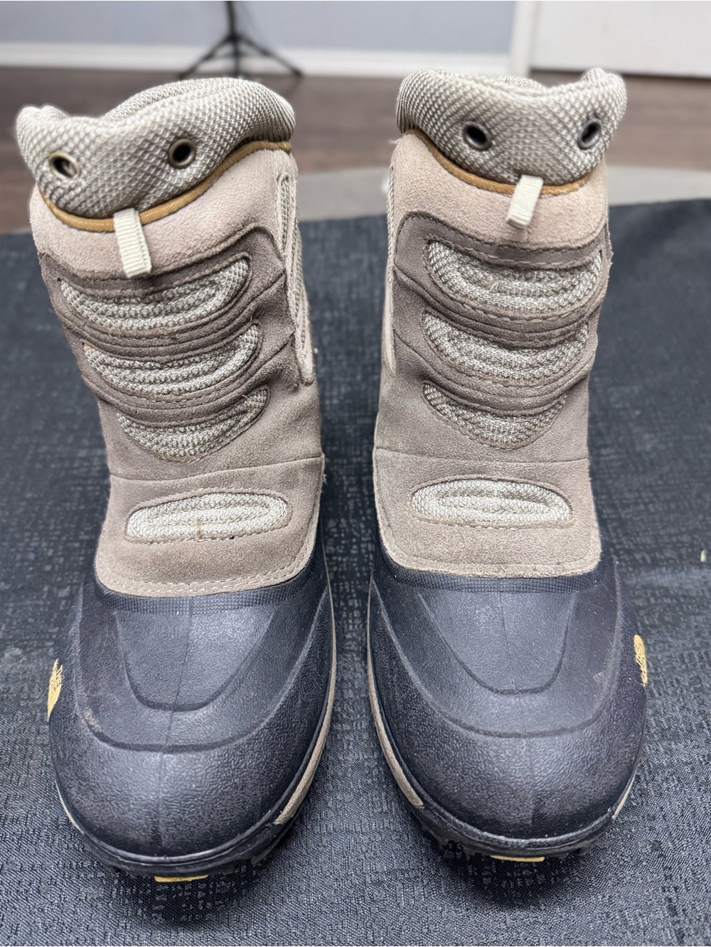 The North Face Kids Waterproof Snow Boots in Black and Tan